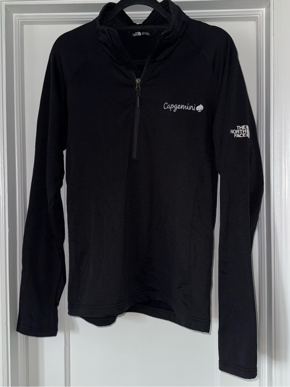 The North Face Black Half-Zip Pullover with Capgemini Logo - Men’s M